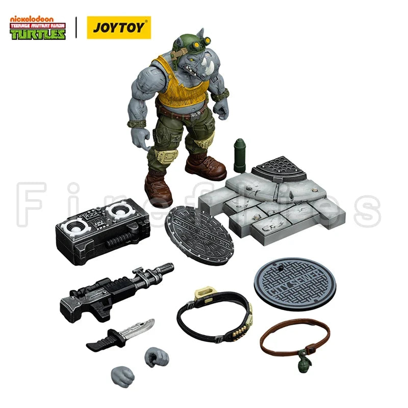 1/18 JOYTOY Action Figure Turtles Beebop Rocksteady Anime Model Toy