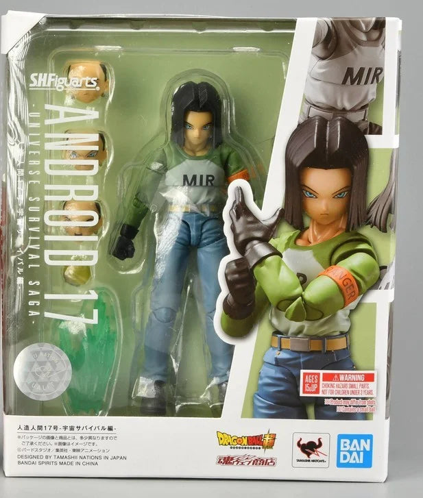 Original Sh Figuarts Shf Dragon Ball Android 17 Universe Survival Saga Action Figures Model Toys Gift Anime Figura