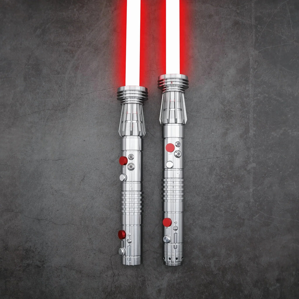 Darth Maul SNV4 2pcs Handle+Blade JEDI 27sound Double Lightsaber Toys Metal Hilt Light Smooth Swing Sword Laser Proffie TXQSABER
