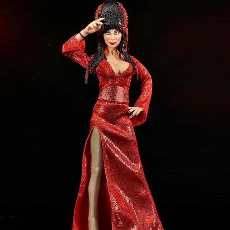 NECA 5608 Toys Elvira – 8” Clothed Action Figure – “Red, Fright, and Boo” Collection Doll Decoration Gift Original Model