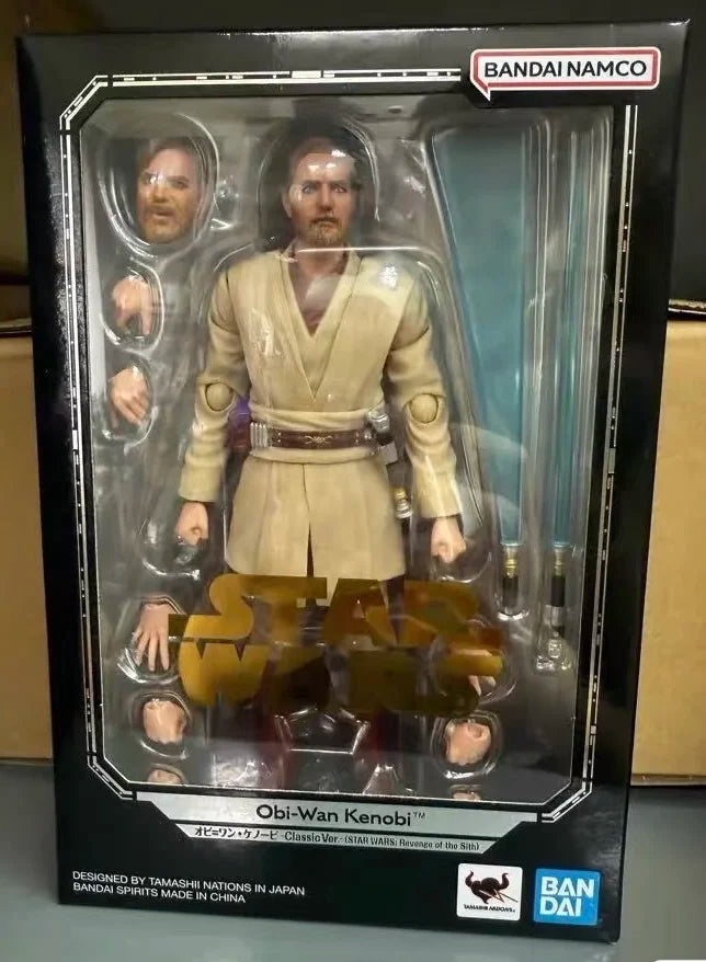 In Stock Genuine BANDAI SHFiguarts Star Wars Episode III Revenge of the Sith Obi Wan Kenobi Figure Anime Action Model Toy