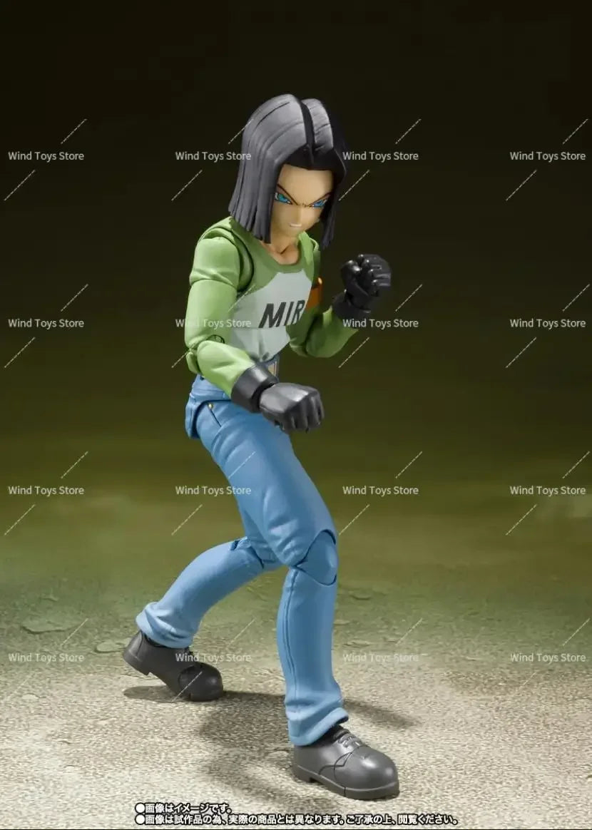 Original Sh Figuarts Shf Dragon Ball Android 17 Universe Survival Saga Action Figures Model Toys Gift Anime Figura