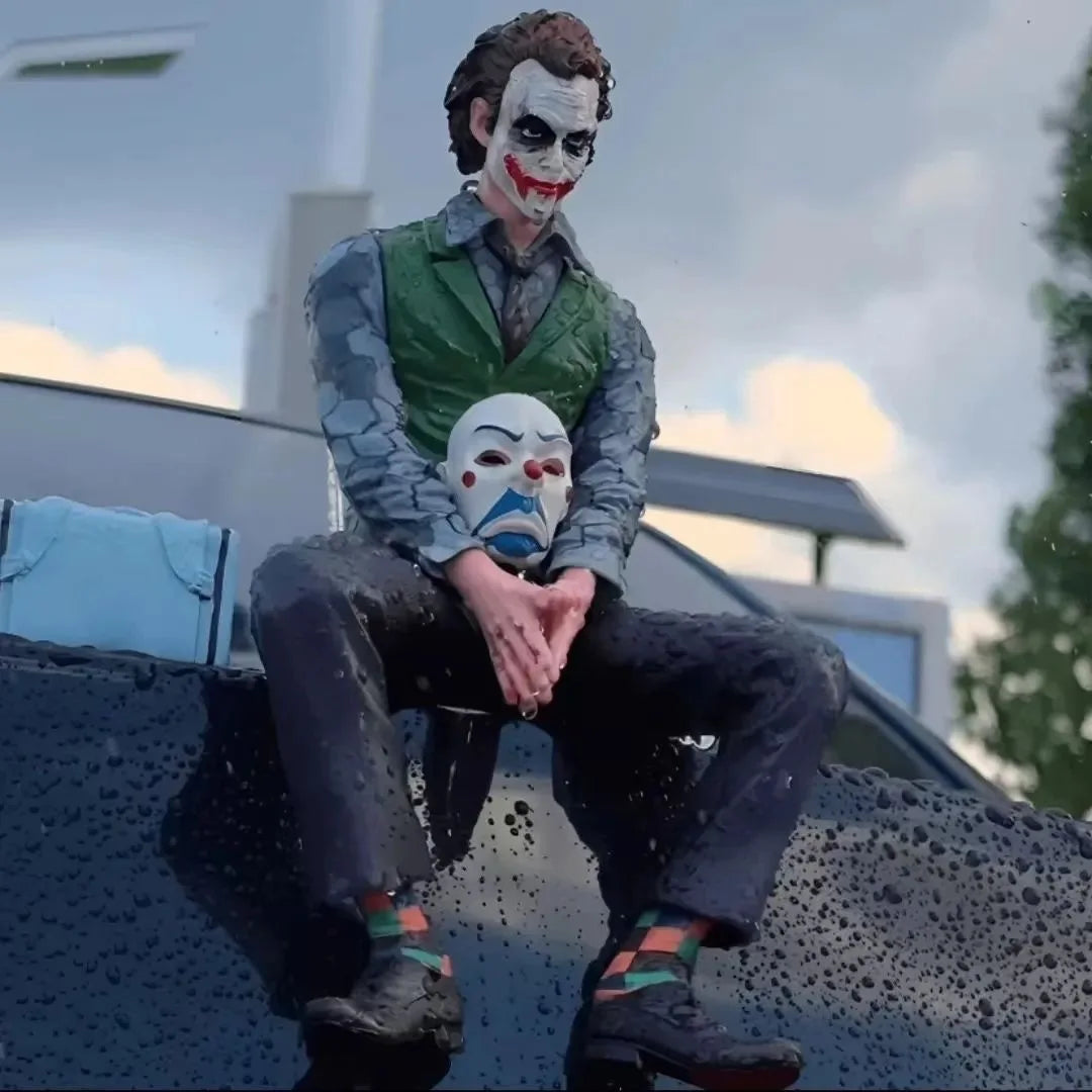 New Joker Heath Ledger Action Figures Car Roof Decoration Portable Wild Mask Statue Model Car Doll Toy Collection Christmas Gift