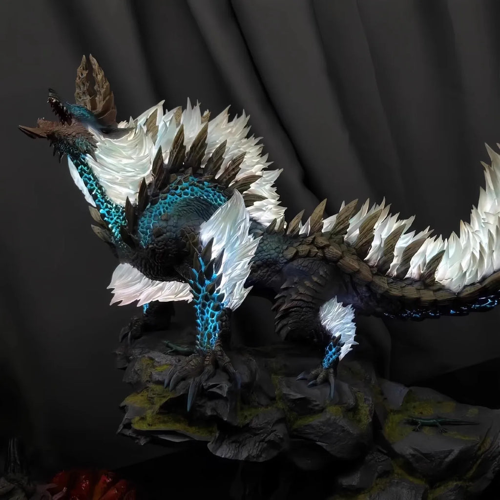 28cm Monster Hunter World Zinogre game Figure Model Statue Boys Collection Desktop Decoration Ornament lights Toys gifts