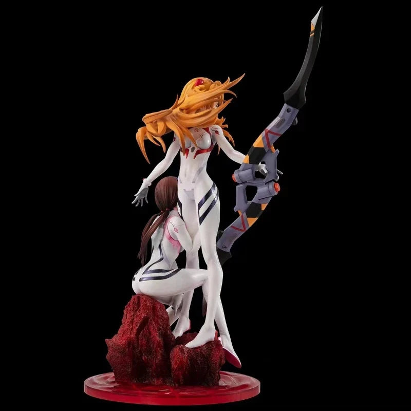 Action Figures Eva 27cm Asuka Mari Makinami Garage Kit Anime Bishoujo Model Double Character Peripheral Toy Statue Ornament Gift
