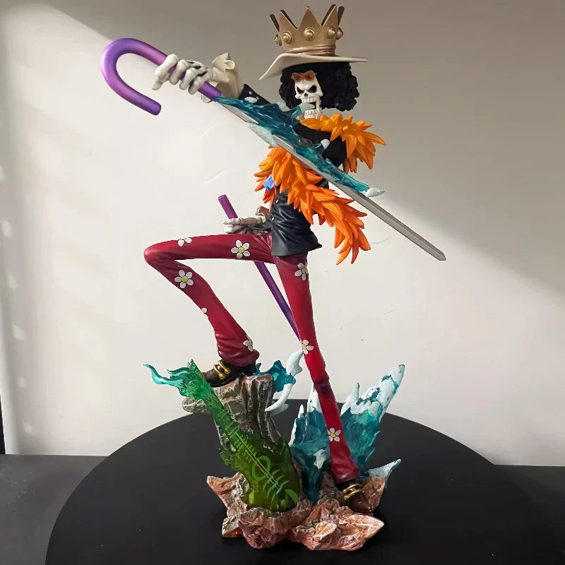 【Neu】33cm One Piece Anime Figur Lx Brook König der Seelen Musiker Actionfigur Pvc Modell Statue Deko Spielzeug Kinder Weihnachtsgeschenke