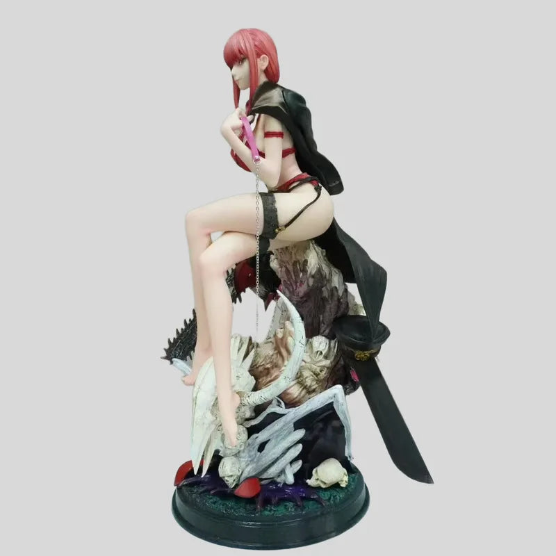 Chainsaw Man Makima Bikini Version Seated Statue, Interchangeable Parts & Poseable Figure, Anime Collectible Gift