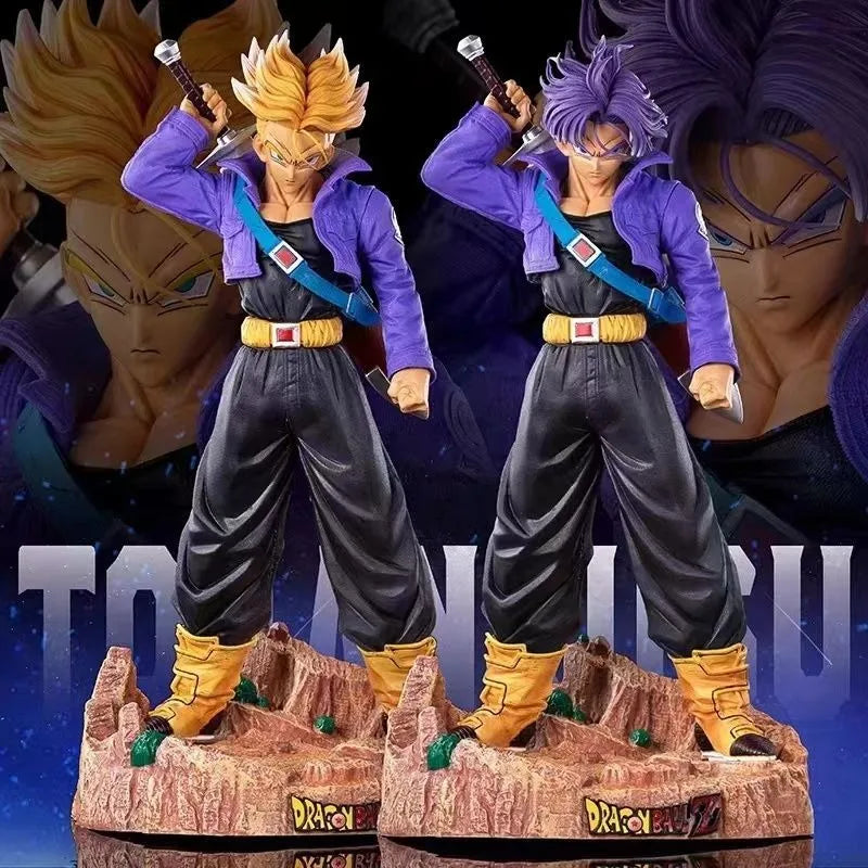 50cm Dragon Ball Figure Torankusu Super Saiyan Double-headed Replacement Anime Collection Model Desktop Ornaments Children Toys