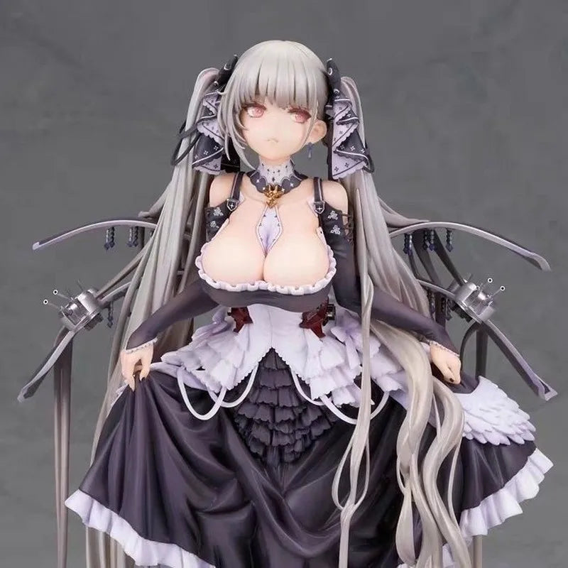 Azur Lane Formidable High-Quality Deluxe Statue Gothic Lolita Dress Anime Model Figure with Exchangeable Face Parts for Display