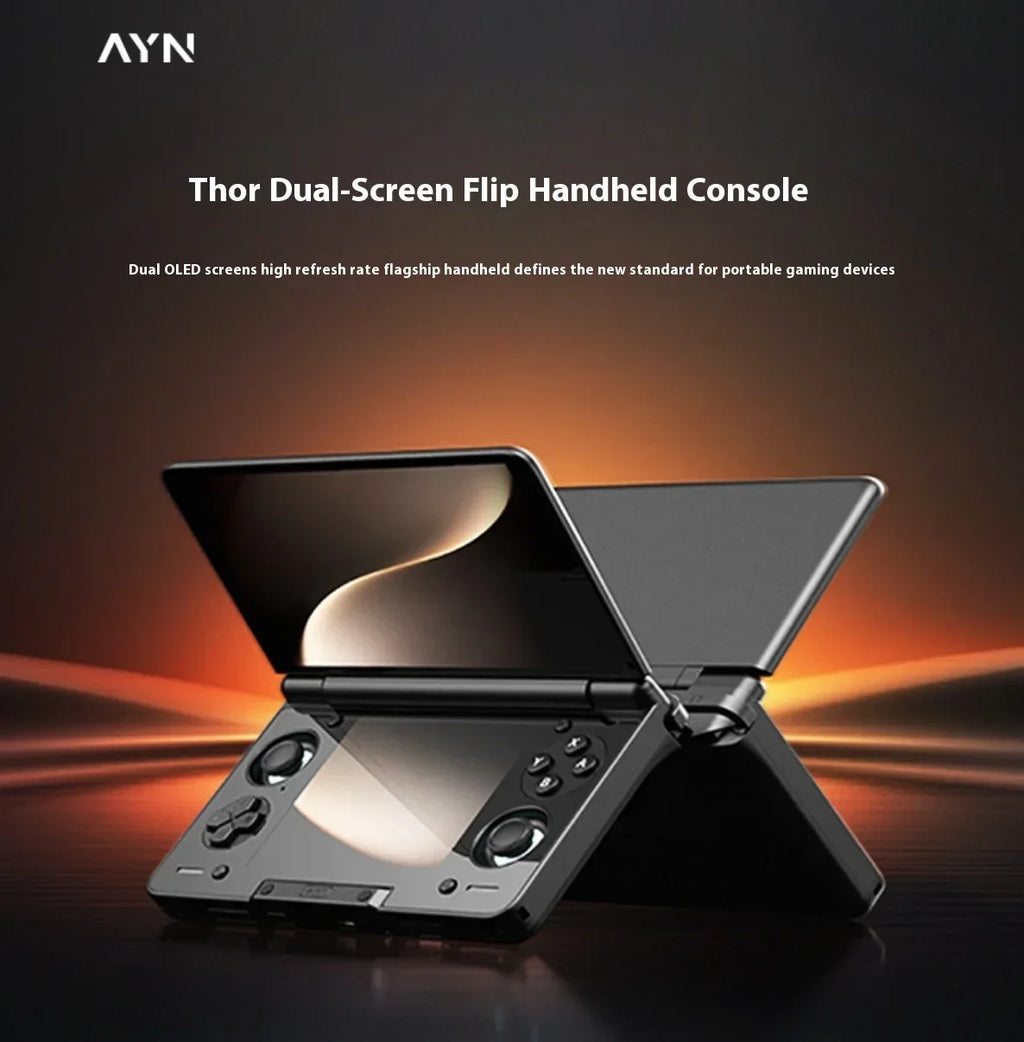 Original AYN Thor 6'' OLED Dual Screen Gaming Handheld Qualcomm Snapdragon CPU 6000mAh Battery Android13 Hall Stick Gam