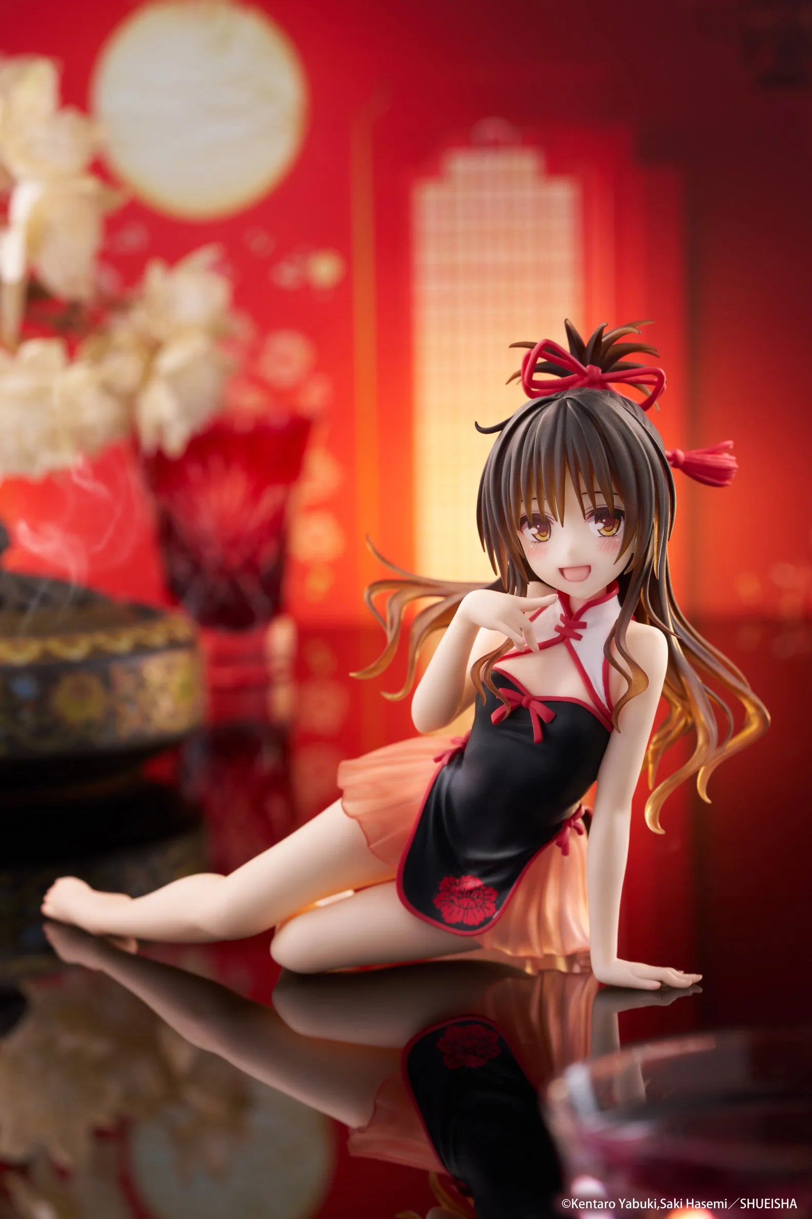 In Stock TAITO Desktop Cute Yuuki Mikan Cheongsam Doll Ornaments Anime Action Figure Toy Gift Model Collection