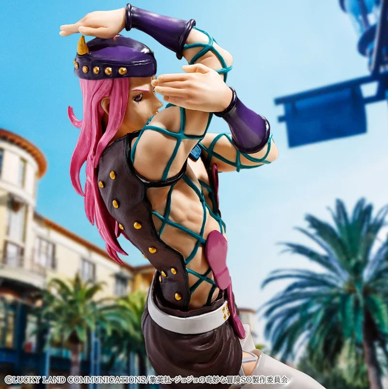 Original Bandai Judai JoJo's Bizarre Adventure Stone Ocean Kujo Jolyne Jotaro Weather Report Anasui Pucci Emporio Figure Toys