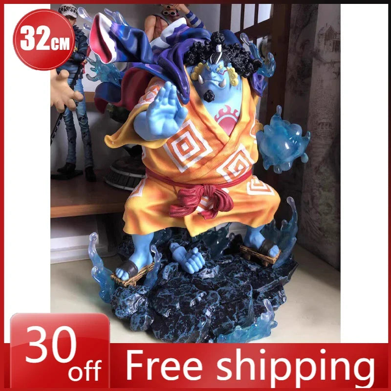 32cm ONE PIECE Figure Jinbe Dream Extremely Large Anime Collection Model Resin Desktop Ornament Decorations Children Toys Gifts