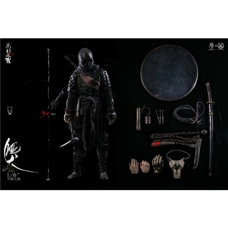 【 in Stock 】 JPT Design × POPCOSTUME Original 1/6 Million Sagamori Ninja Mute Dog Movable Soldier Doll Model Toy Gift Collection