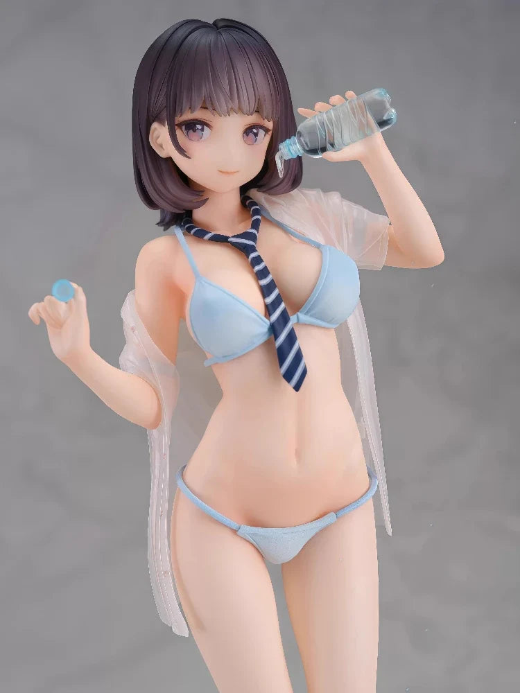 22cm Anime Gk Figure Classmate Who Won'T Let Me Drink Swimsuit Bikini Girl Figurine Desk Decor Car Ornament Gift For Anime Fans