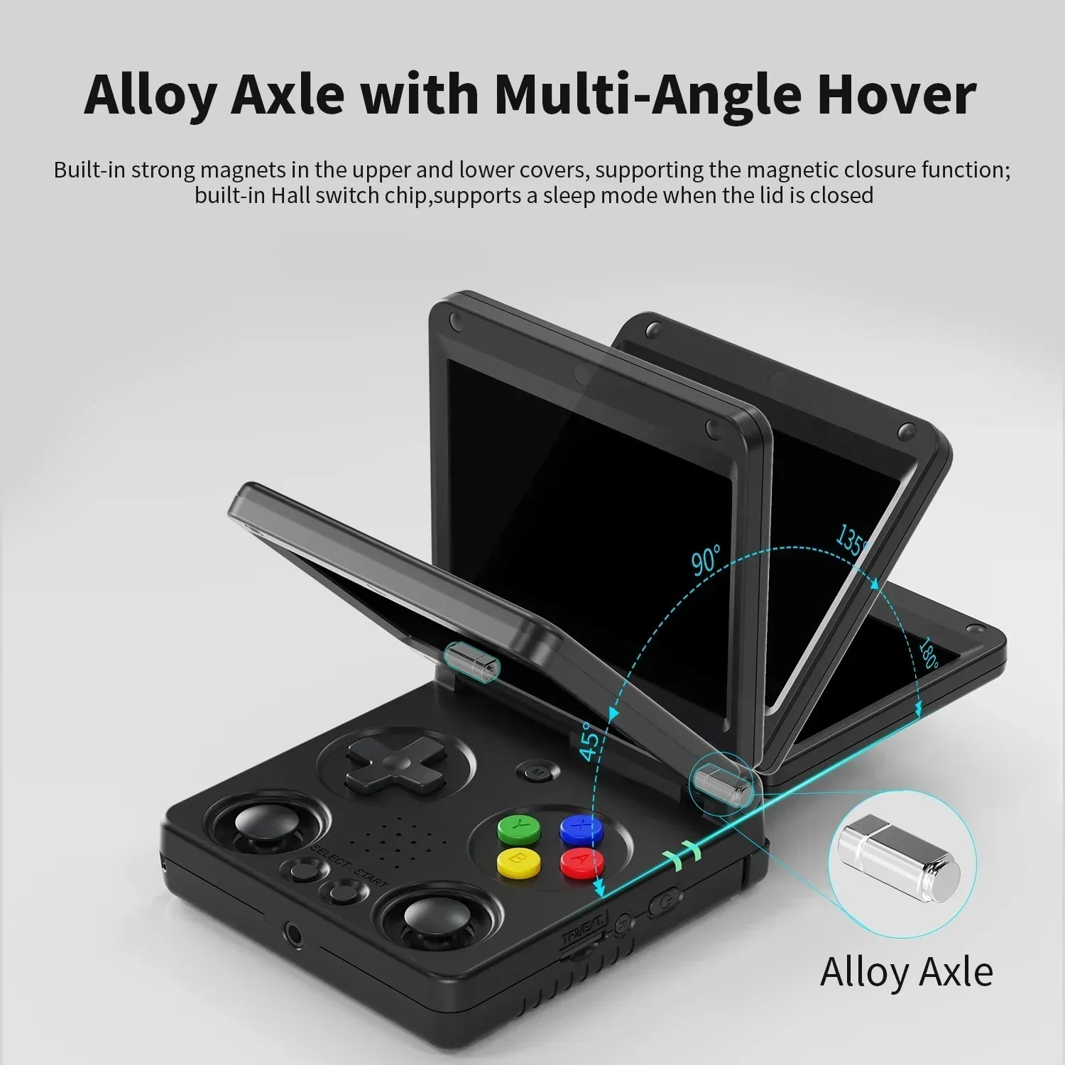 ANBERNIC RG34XXSP Flip Handheld Console 3.4'' IPS Screen Linux 64-bit 64G 5000+ Games Supports 5G WIFI HD-MI TV Output Streaming