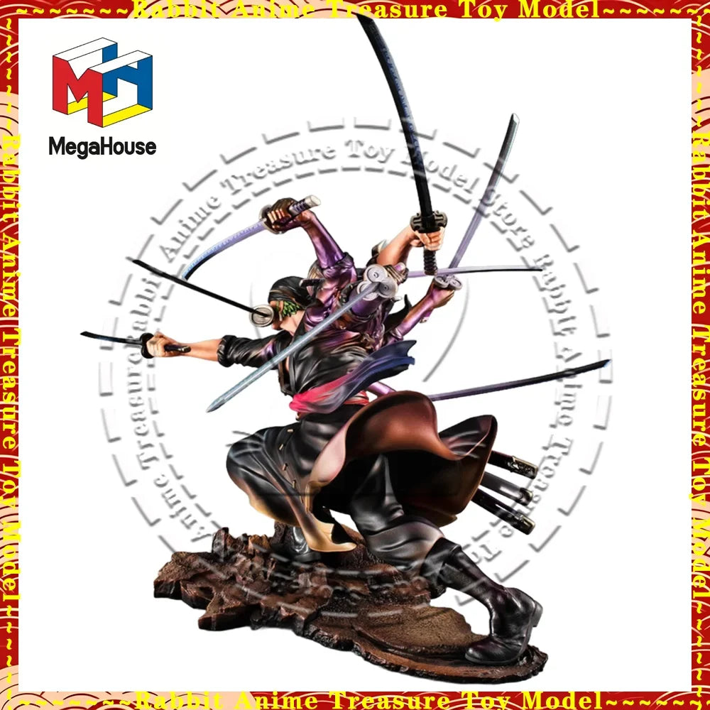 In Stock Original Genuine MegaHouse POP One Piece Roronoa Zoro WA-MAXIMUM Oni Ki Kitōryū Asura PVC Statue Collectible Figure