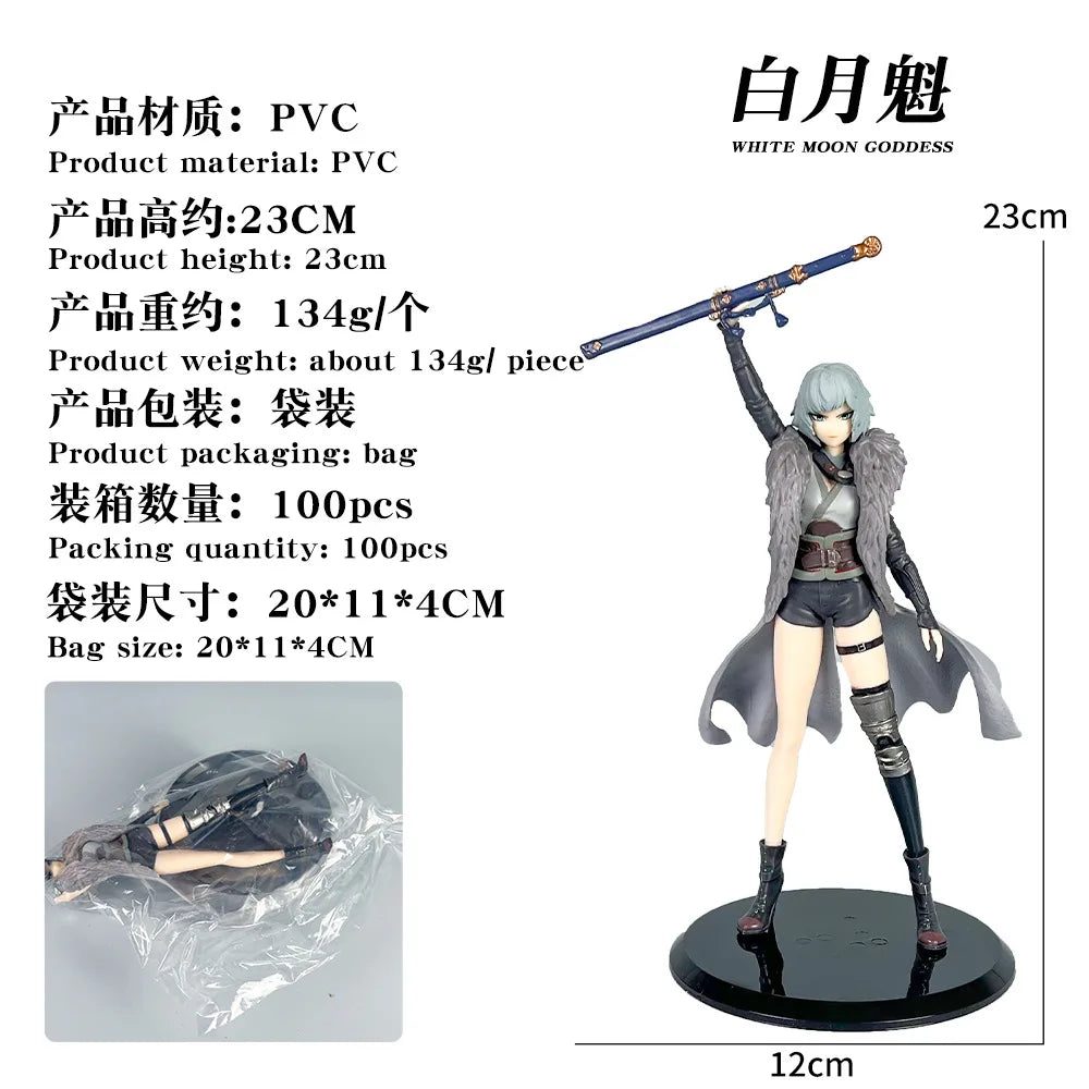 23cm INCARNATION Anime Figure Bai Yuekui Female Action Figure Desktop Decorations Pvc Model Dolls Toys Hobbies Boy Gifts