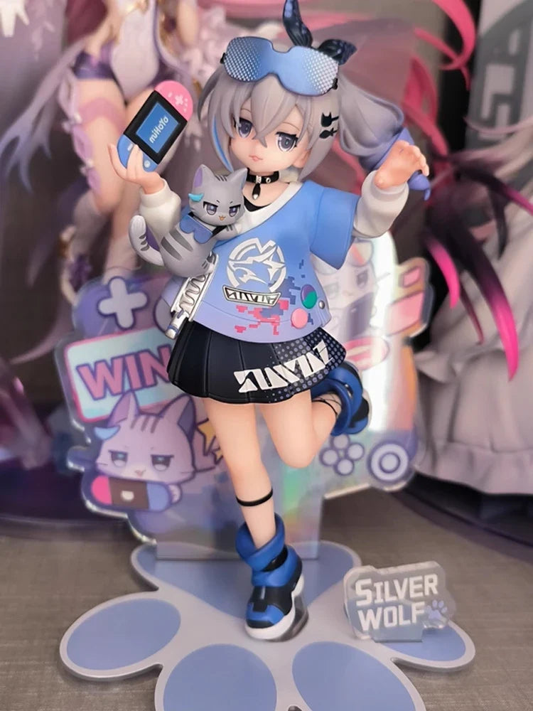 In Stock Genuine Mihoyo Ribose Rise Up + Series Honkai：Star Rail Sliver Wolf Tiny Cat Series Sliver Wolf Model Toy Birthday Gift