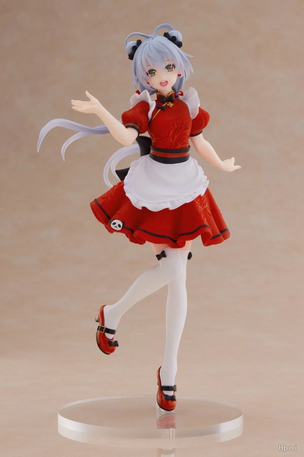 21CM Anime Vsinger Luo Tianyi Coreful Figure Maid ver Red Cheongsam Maid Outfit Anime Model Toy Gift Collection Action Figure