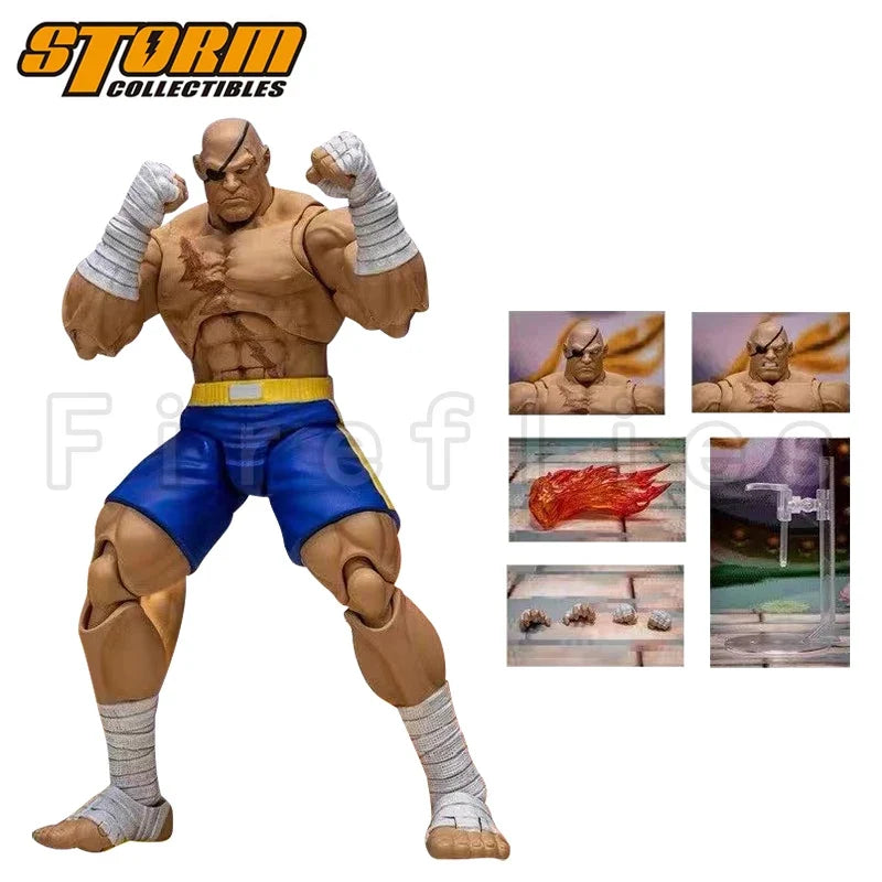 1/12 Storm Toys Collectibles Action Figure Street Fighter Zero 3 Storm Arena Sagat Model For Gift
