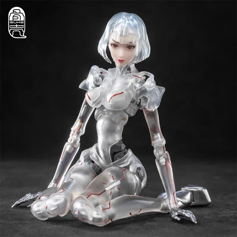 In Stock 1/12 Scale Guke Workshop Ai Agent Lady Type C1 Transparent Color Articulated Action Figure Model Collectible Doll Toy