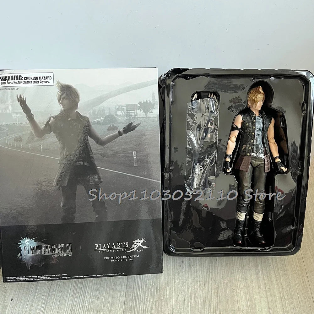 PLAY ARTS Figure Prompto Argentum Action Figure Anime Model Toy Joint Movable Decoration Collection Doll Christmas Gift