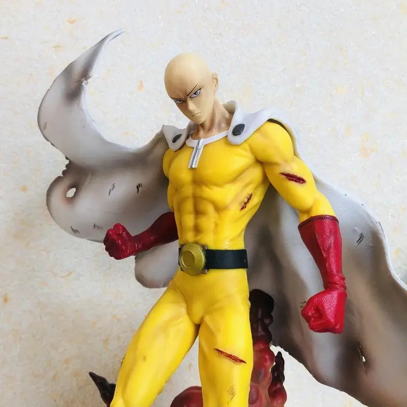 42cm Anime One Punch Man Saitama Caped Baldy Statue model. Pvc GK handmade model Toys Collectible Decoration Desktop Gifts