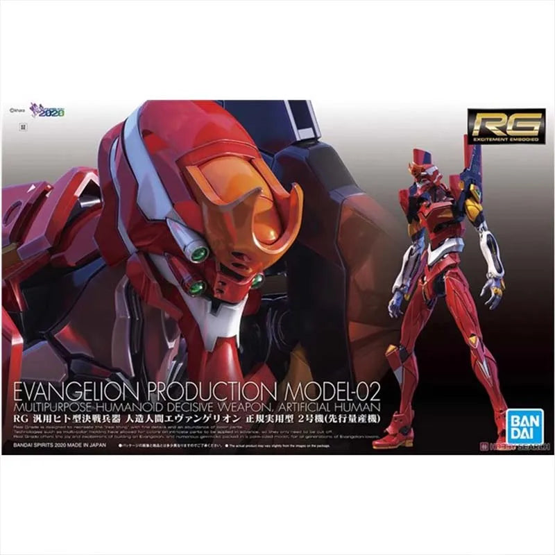 Bandai Evangelion Model Kit RG EVA Unit 00 02 Mark 06 03 Action Figure Building Kit Collectibles Anime Figures Toys For Boy Gift