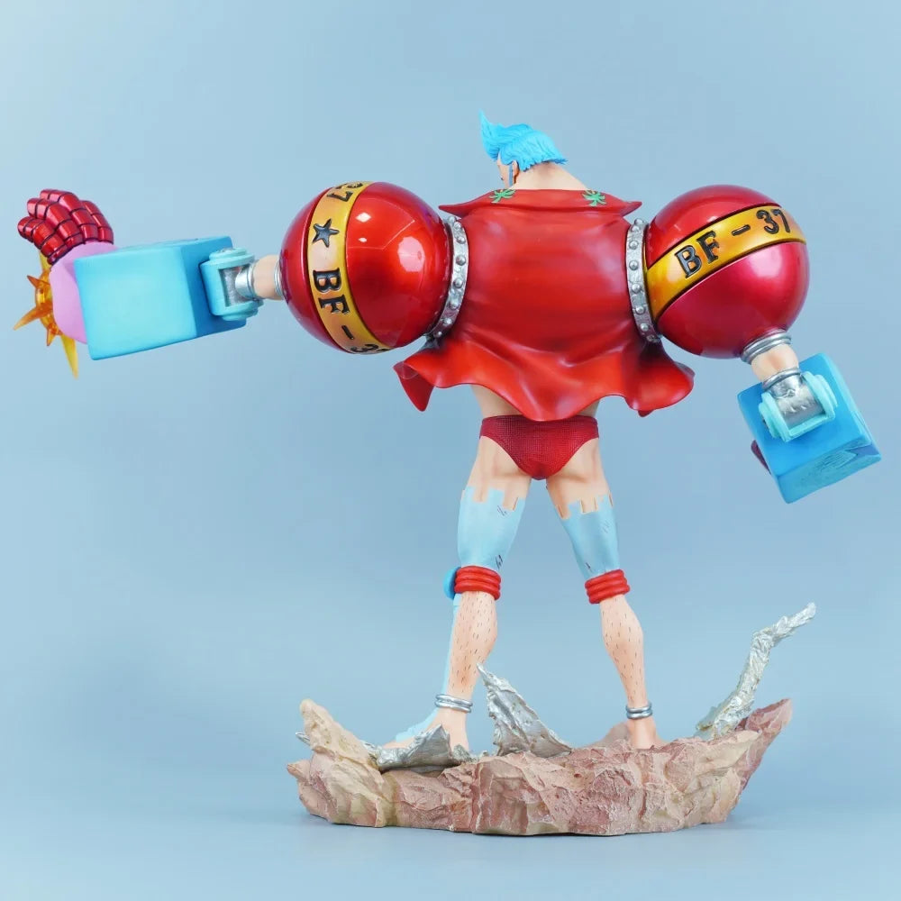 28.5cm/11.22in Anime One Piece Figure Franky Action Figures Pvc Statue Desktop Ornamen Collection Model Toys Gifts