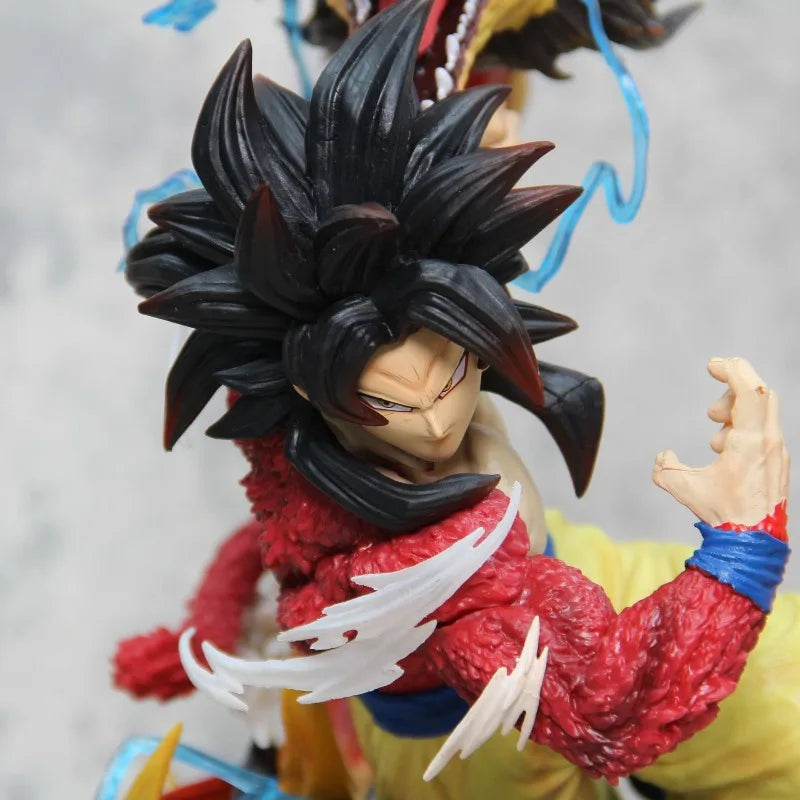 45cm Dragon Ball Figure Son Goku Super Saiyan Double-headed Eagle Anime Collectible Model Desktop Ornaments Holiday Gifts Toys