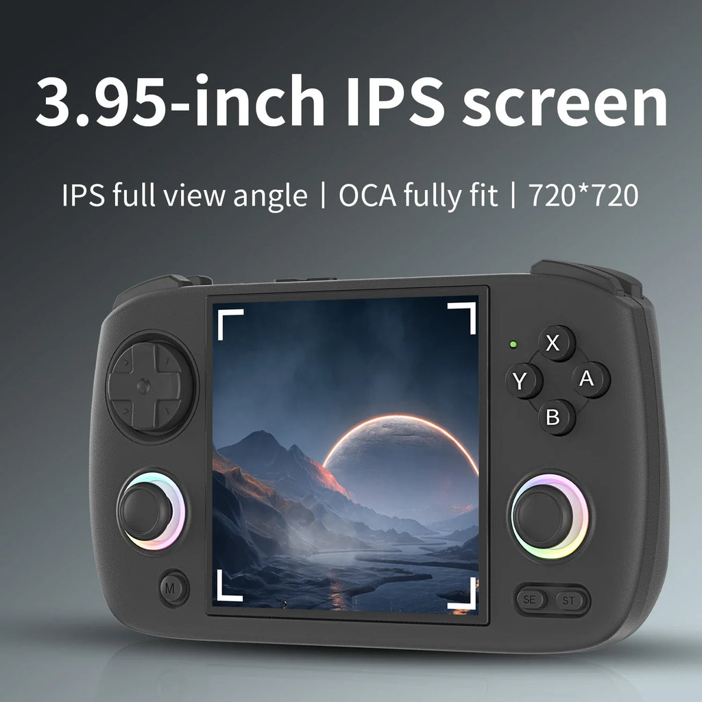 ANBERNIC RG Cubexx Retro Handheld Game Console 3.95" IPS 720*720 Screen Linux 64bit Support WiFi Bluetooth Streaming Video Games