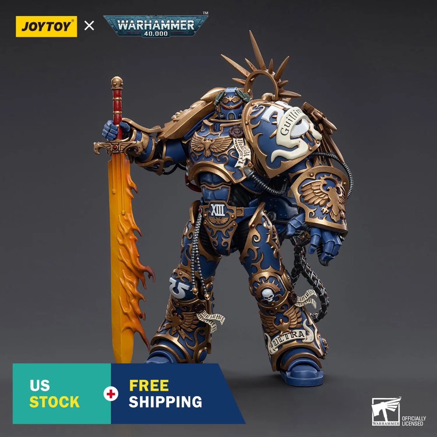 HiPlay JOYTOY Warhammer 40K Roboute Guilliman Ultramarines Primarch 1/18 Actionfigur