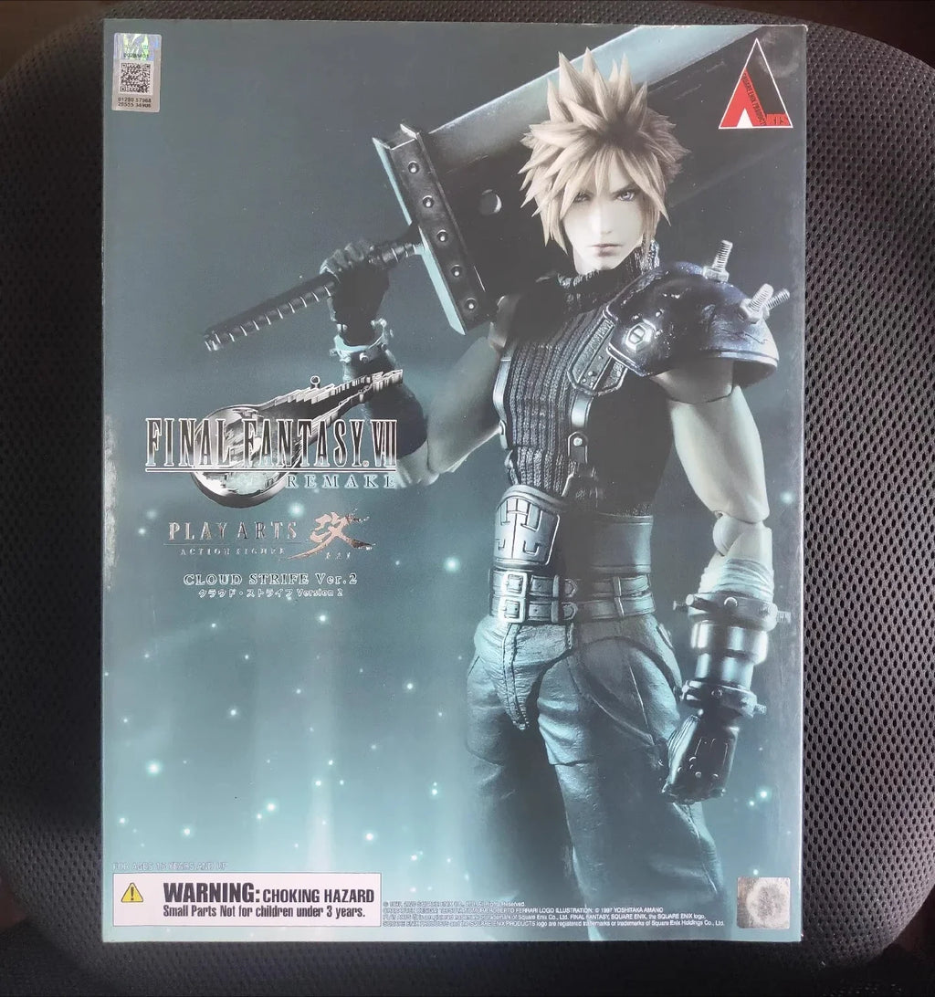 In Stock Square Enix PLAYARTS Final Fantasy VII Remake Cloud Strife Action Figure Anime Model Trendy Toys Desktop Doll