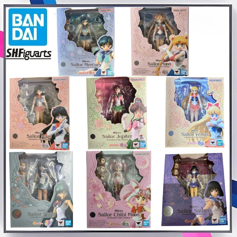 In Stock 100% Original Bandai Japanese Sailor Collar Dress Shf Figuarts Figure Sailor Star Healer Seiya Kou Anime Action Figure