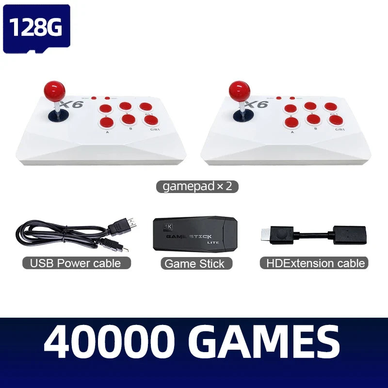 2024 Updated 4K Game Stick Retro Video Game Console For PS1/GBA/MD/Dendy 15+Emulator Support Screen Projection