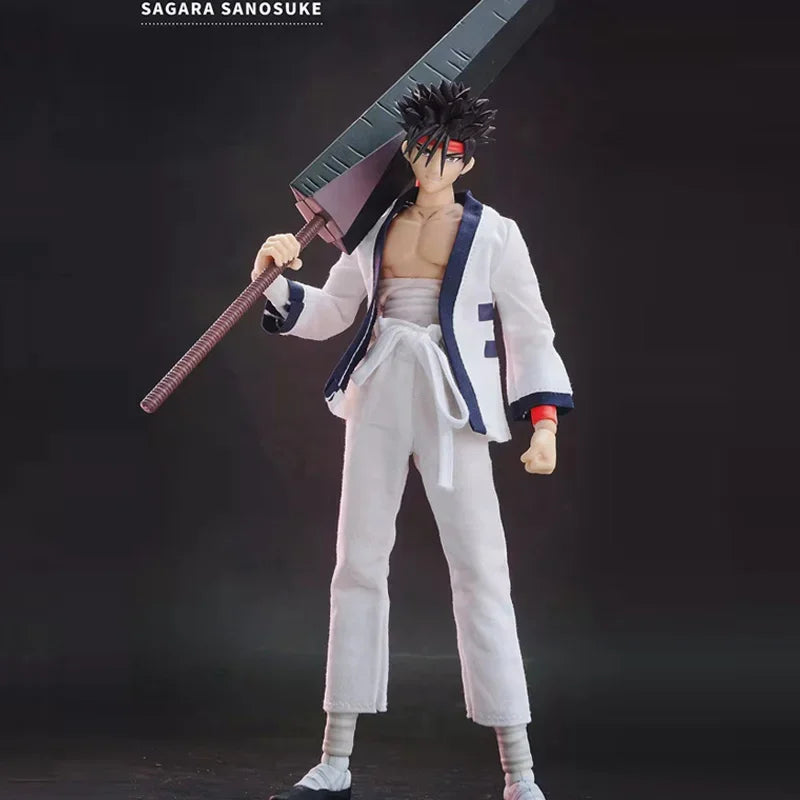 Great Toys/GT Rurouni Kenshin Himura Sagara Sanosuke Shishio Makoto SHF 1/12 16cm/6 inch PVC Action Figure Model In Stock