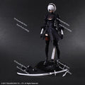 PLAY ARTS Original 1/6  Nier White Hair Movable Girl Action Figure 2B Sister Mini Long Sword Weapon Decor 12" Female Soldier