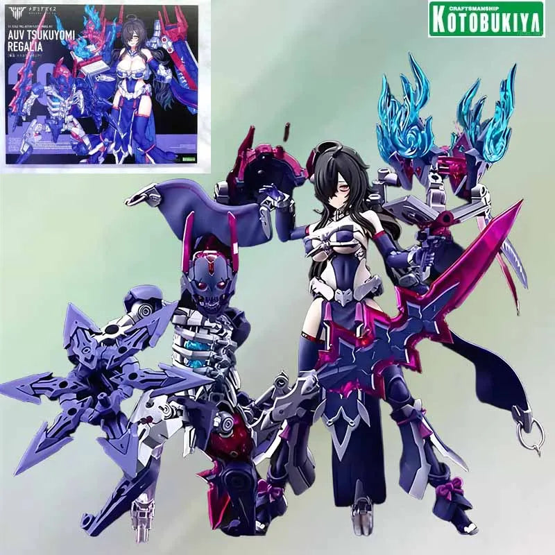 KOTOBUKIYA Original MEGAMI DEVICE AUV TSUKUYOMI REGALIA Anime Action Figure Assembly Model Toys Collectible Model Ornaments Gift