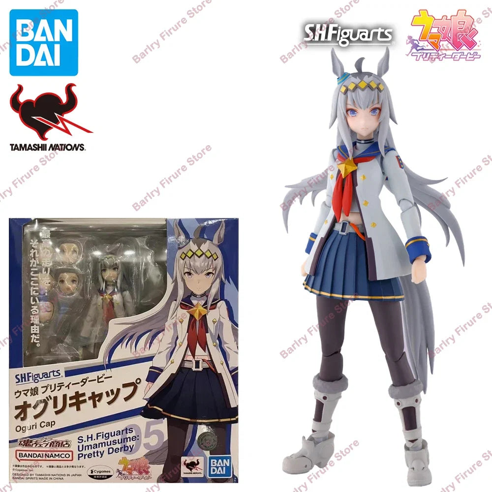 Original Genuine BANDAI S.H.Figuarts SHF Horse Racing Lady Tamamo Oguri Cap Figure Anime Figure Premium Boxed Model Kit Toys