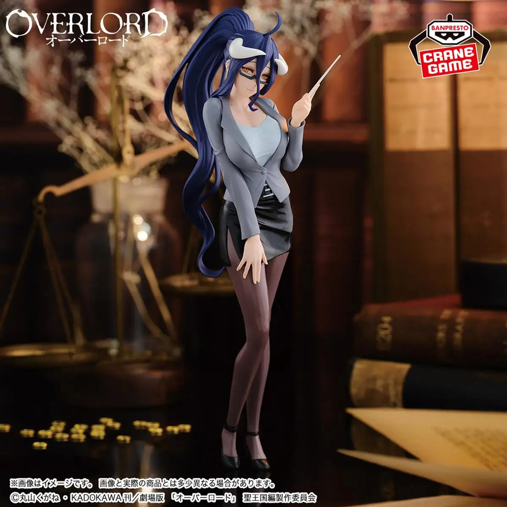Original BANDAI NAMCO BANPRESTO Albedo Figure Teacher Style Ver. Overlord Anime Action Figures PVC Model Gifts Collectible Toys