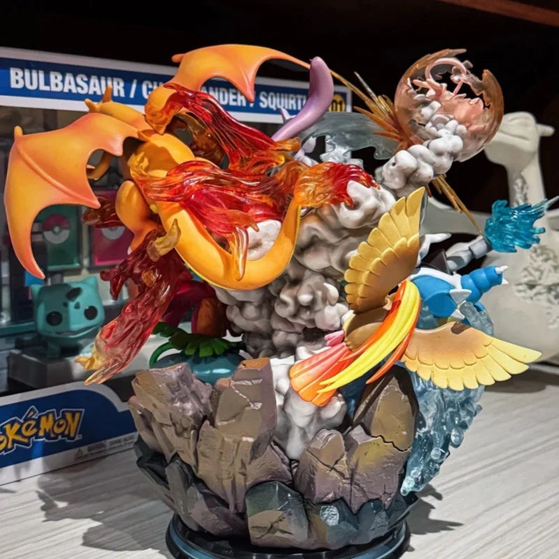 In Stock Pokemon Mewtwo Mew Blastoise Charizard Venusaur Gk Resin Statue Cold Cast Large Size Anime Figure Scene Display Gift