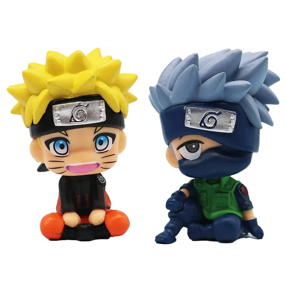 Anime Figure Naruto Kakashi Action Figure Q Version Kawaii Sasuke Itachi Figurine Car Decoration Collection Toy Christmas gift