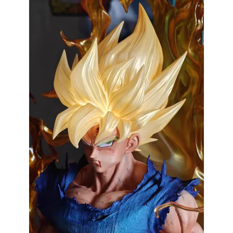 60cm Dragon Ball Figure Super Saiyan Son Goku High-end Anime Model Resin Collection System Desktop Ornaments Holiday Gift Toys