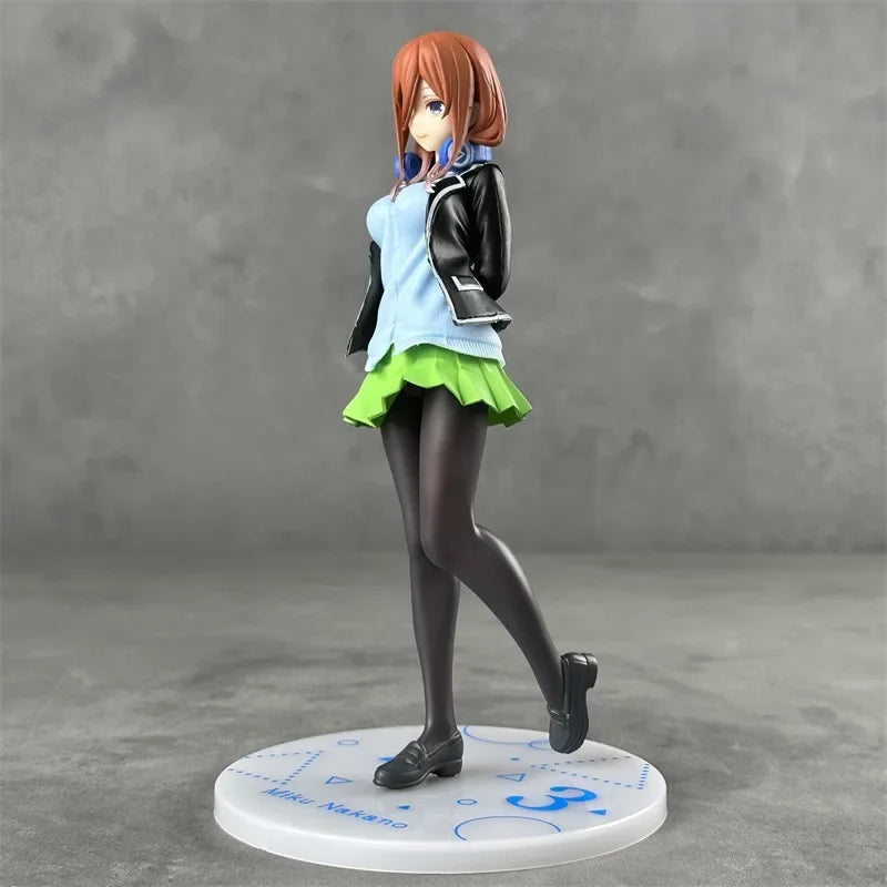 26cm The Quintessential Quintuplets Anime Girl Figure Miku Nakano Action Figure Nino Nakano Figurine Adult Model Doll Toys Gifts