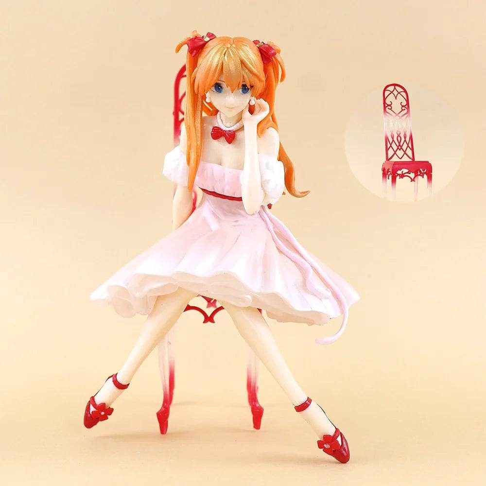 Anime Pretty Girl Asuka And Ayanami, Pretty Girl Handmade Anime Model Car Desktop Small Ornament Gift