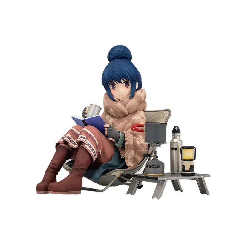 Hot In-Stock  Yuru Camp△ Shima Rin Camping Version Multiple Accessories Anime Figure Statue Desktop Decoration toy Gift