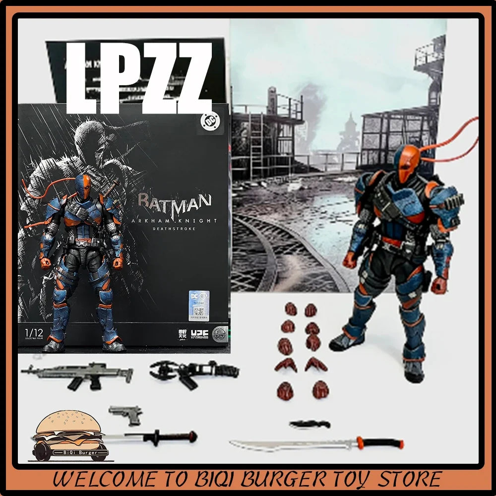 IN STOCK LPZZ Deathstroke Arkham Knight Figure V8.04 Suit Batman Action Figures 002 DC Multiverse Superman 1/12 Statue Gift