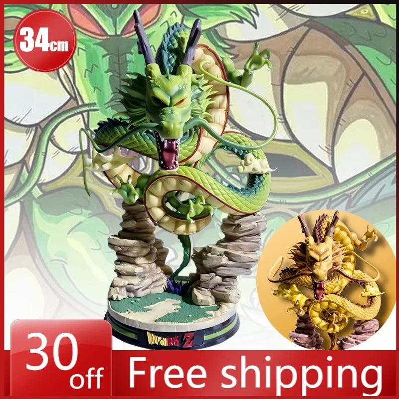 35cm Dragon Ball Figure Shenron Call Son Goku Anime Collection Model Desktop Ornament Decorations Holiday Gifts Children Toys