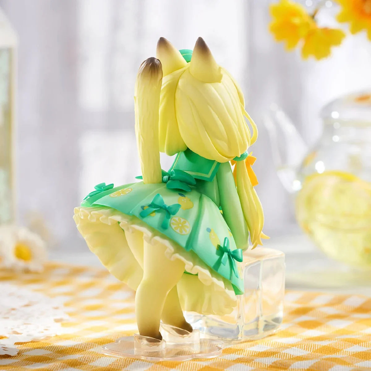 Genuine Ribose Star Tea Party Cat Lemon Cat Teapot Meow Action Figure Model Toy Desktop Collection Ornament Toy